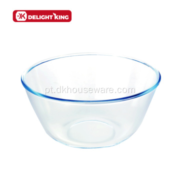 Taça de mistura de vidro com tampa de silicone para lata de cobertura